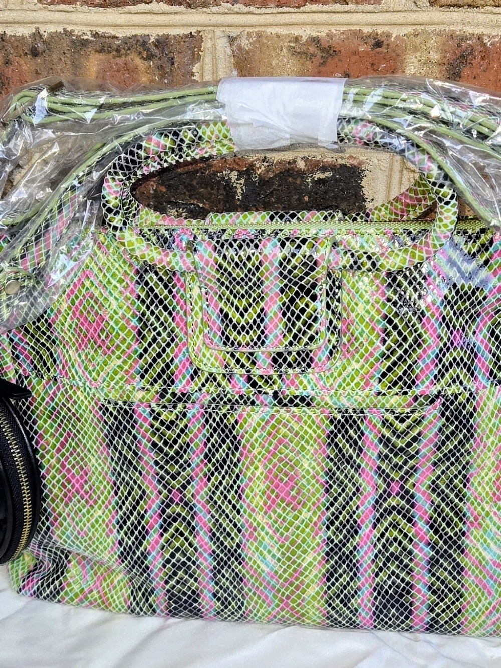 HOBO Multicolor Snake-Print Shoulder Tote with Matching Pouches 6pc Set - Picture 2 of 10